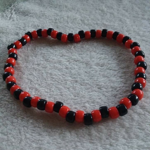 red and black kandi choker - Picture 1 of 15